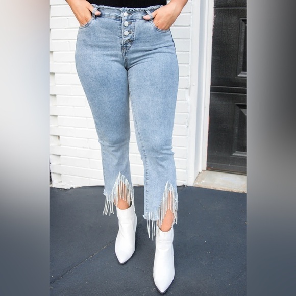NWT Juliana’s | Rhinestone Jeans | Size Large - Picture 1 of 7